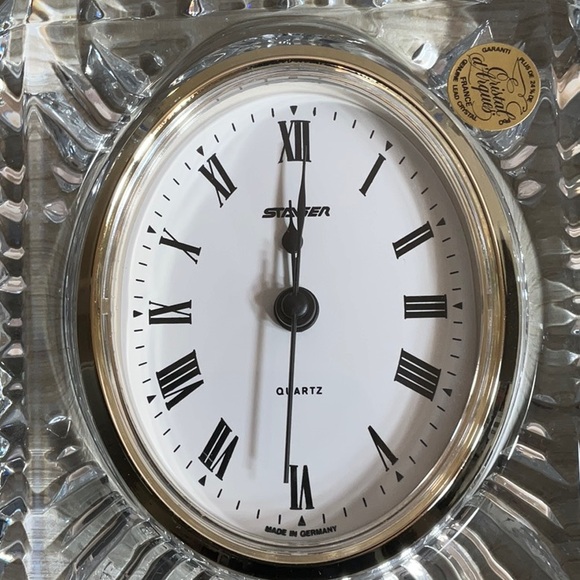 Vintage Staiger Quartz Lead Crystal Clock By Cristal d’Arques France - Picture 3 of 9